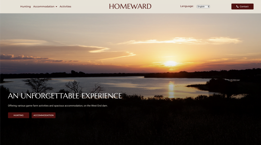 Homeward Hunting Lodge Website