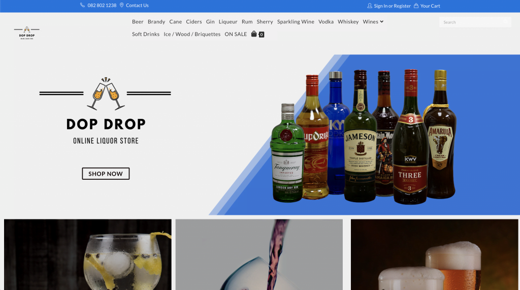 DopDrop Website Homepage